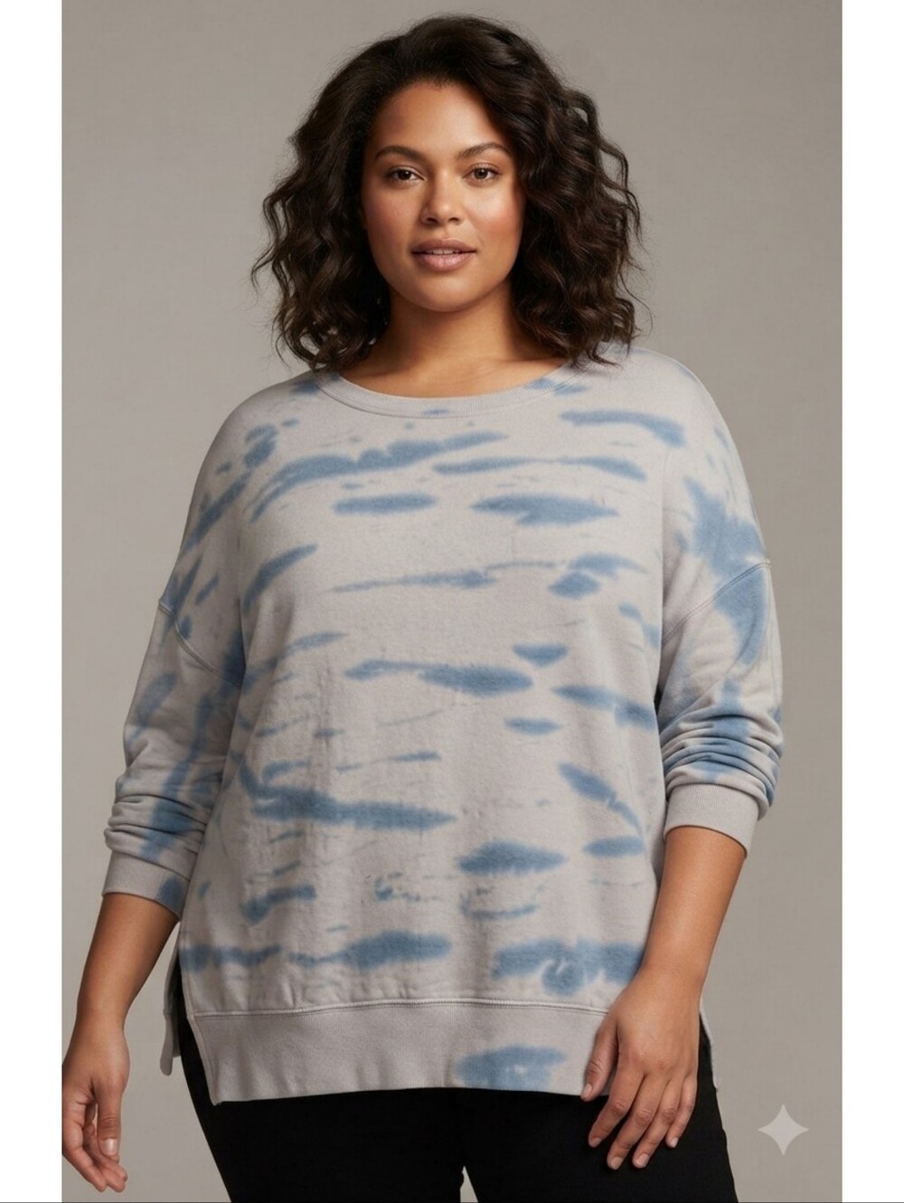 Like Love Tie-dye Oversized Sweatshirt Blue & Purple Size XL